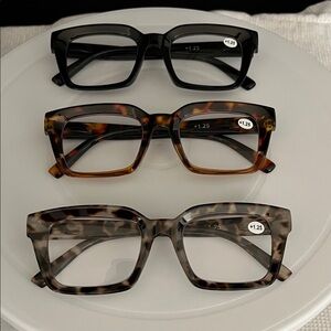 Stylish Square Reading Glasses Set +1.25